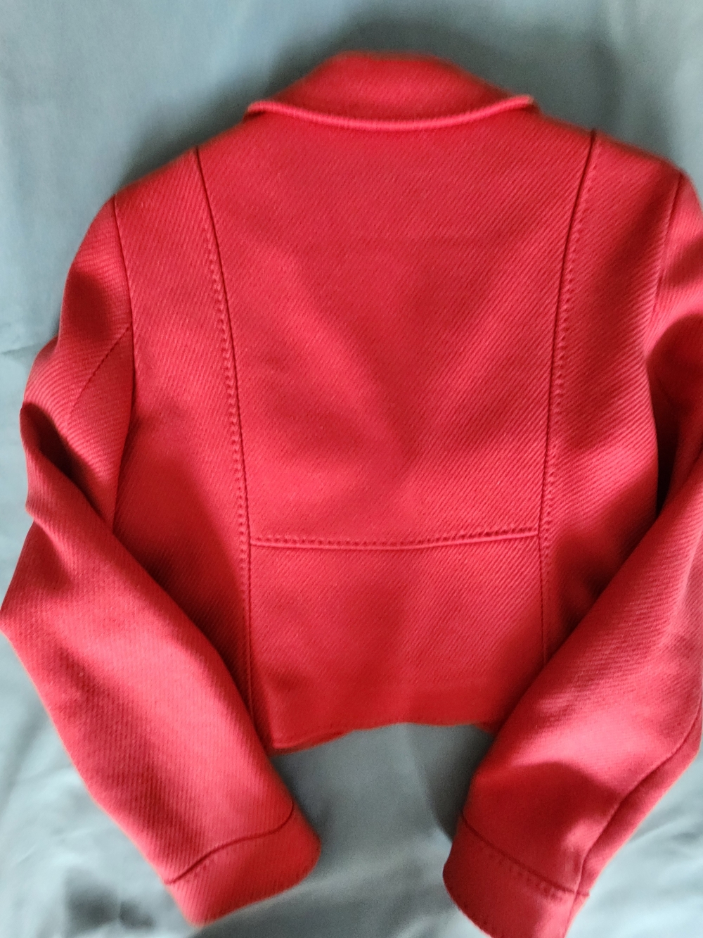 BOSS Hugo Boss Red Virgin Wool Cashmere Cropped Blazer Jacket 8 - Picture 4 of 7